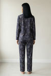 Zivame Buttersoft Knit Poly Pyjama Set - Navy Peony — thumbnail 3